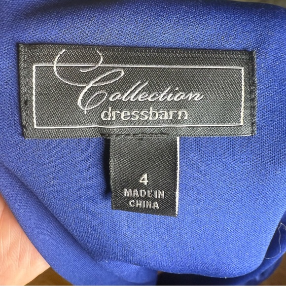 DressBarn Collection Sapphire Blue Cocktail Dress 4 Tiered Sheath Holiday Party - Picture 6 of 9